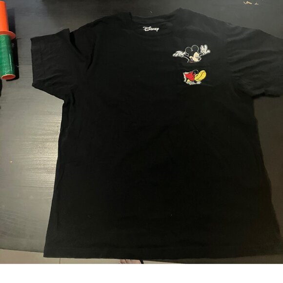 Disney Mickey Mouse Embroidered Pocket Tee | Classic Black T-Shirt (L) - Picture 11 of 11